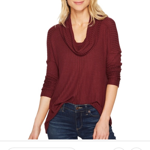 lucky brand cowl neck thermal